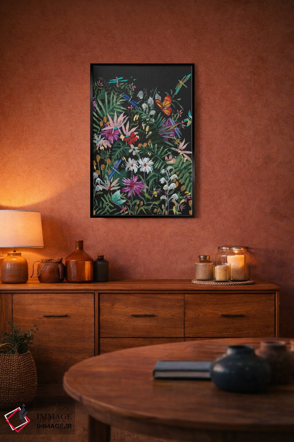 تابلو دکوراتیو گل های وحشی نیمه شب اثر جیکوب کیو - D5B