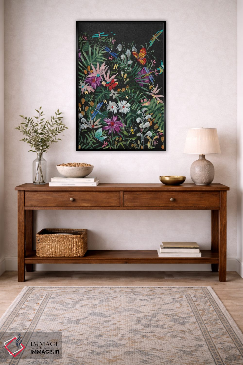 تابلو دکوراتیو گل های وحشی نیمه شب اثر جیکوب کیو - D4B