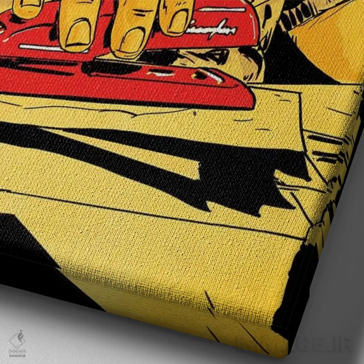 تابلو دکوراتیو منگنه اثر جوزپه کریستیانو - نمای نزدیک بافت بوم