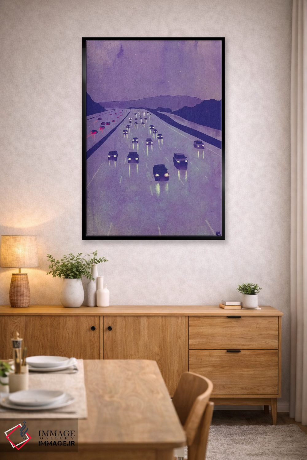 تابلو دکوراتیو منظره شب I اثر جوزپه کریستیانو - D4B