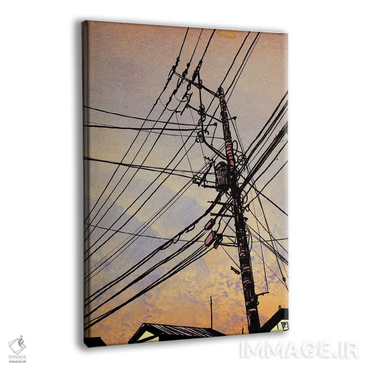 تابلو دکوراتیو سیم ها II اثر جوزپه کریستیانو - نمای پرسپکتیو محصول