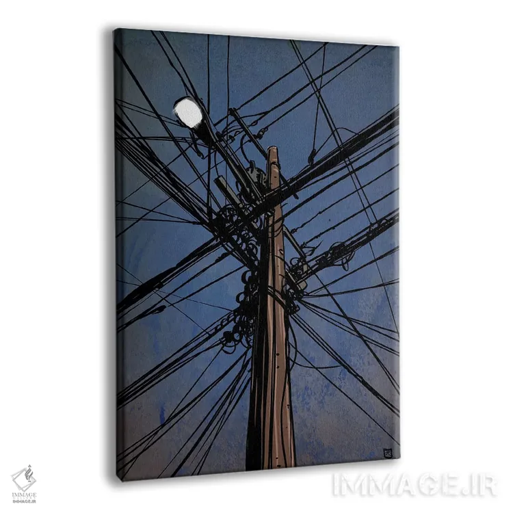 تابلو دکوراتیو سیم ها III اثر جوزپه کریستیانو - نمای پرسپکتیو محصول