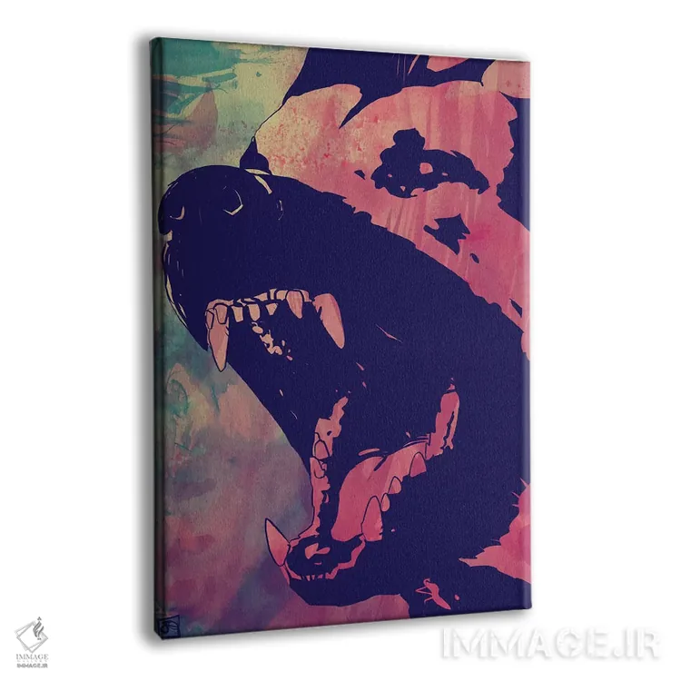 تابلو دکوراتیو سگ اثر جوزپه کریستیانو - نمای پرسپکتیو محصول