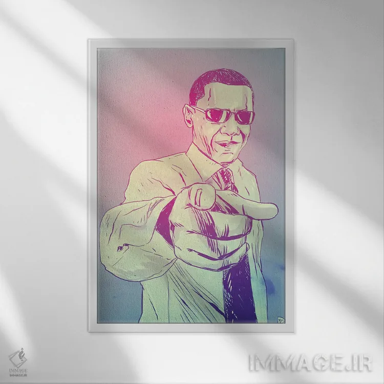 تابلو دکوراتیو آره تو می تونی اثر جوزپه کریستیانو - نمای قابدار سفید