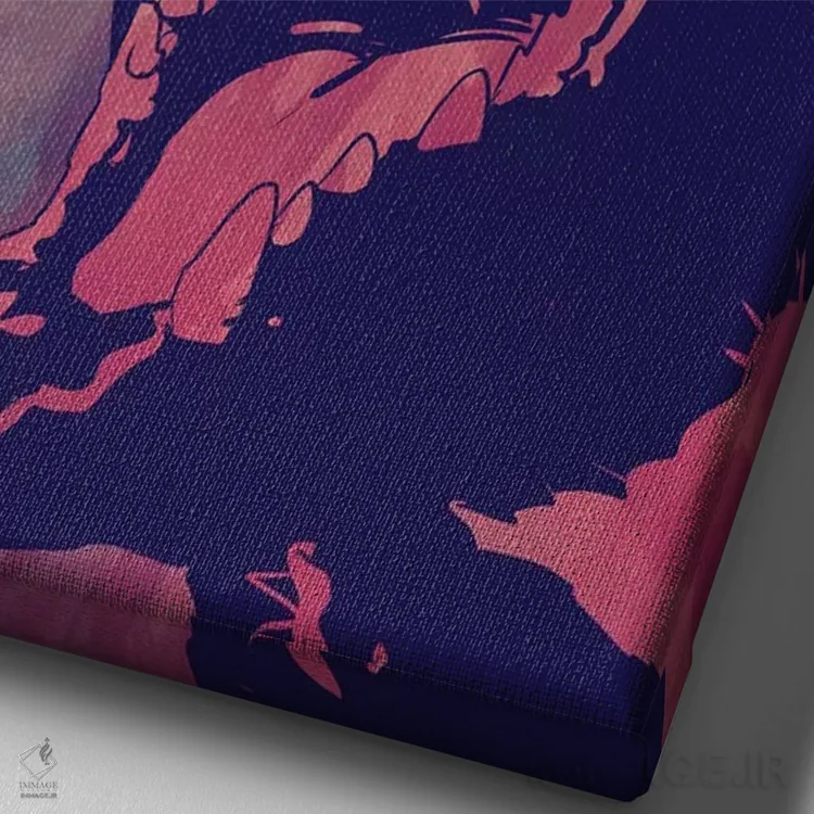 تابلو دکوراتیو سگ اثر جوزپه کریستیانو - نمای نزدیک بافت بوم