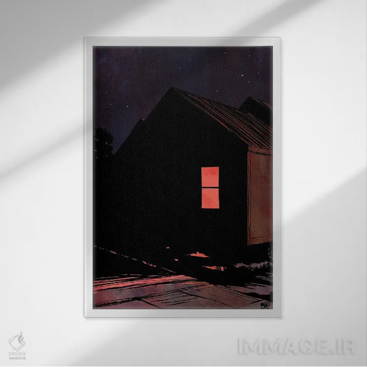 تابلو مینیمال اتاق پشتی اثر جوزپه کریستیانو - نمای قابدار سفید