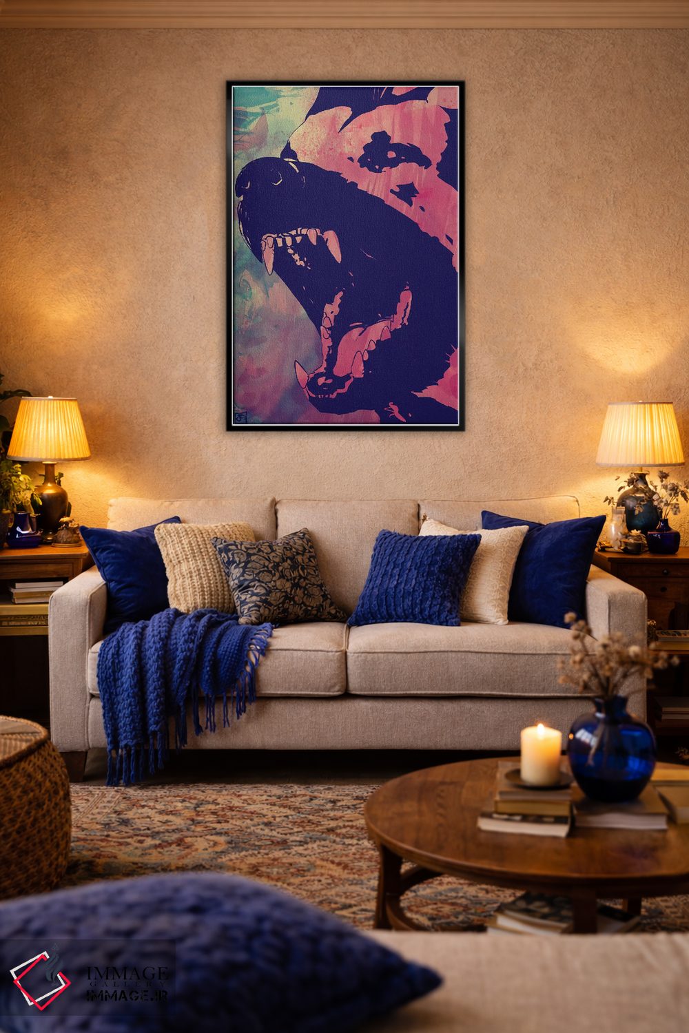 تابلو دکوراتیو سگ اثر جوزپه کریستیانو - D4B