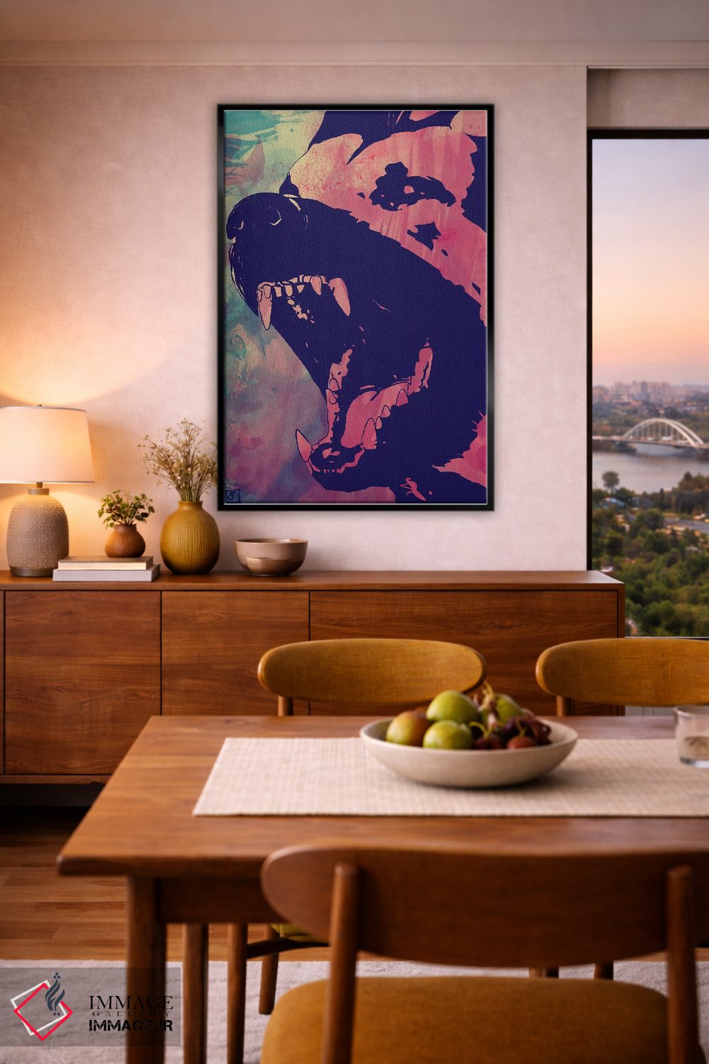 تابلو دکوراتیو سگ اثر جوزپه کریستیانو - D6B