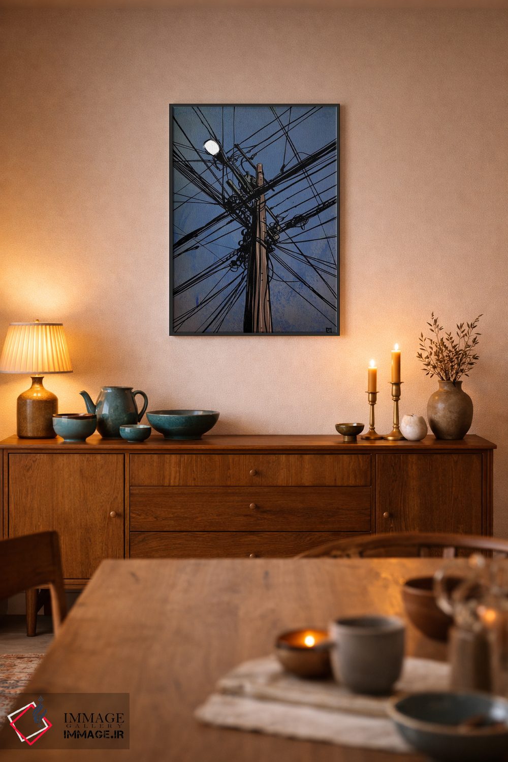 تابلو دکوراتیو سیم ها III اثر جوزپه کریستیانو - D6B