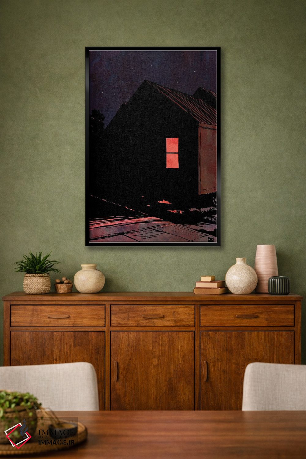 تابلو مینیمال اتاق پشتی اثر جوزپه کریستیانو - D2B