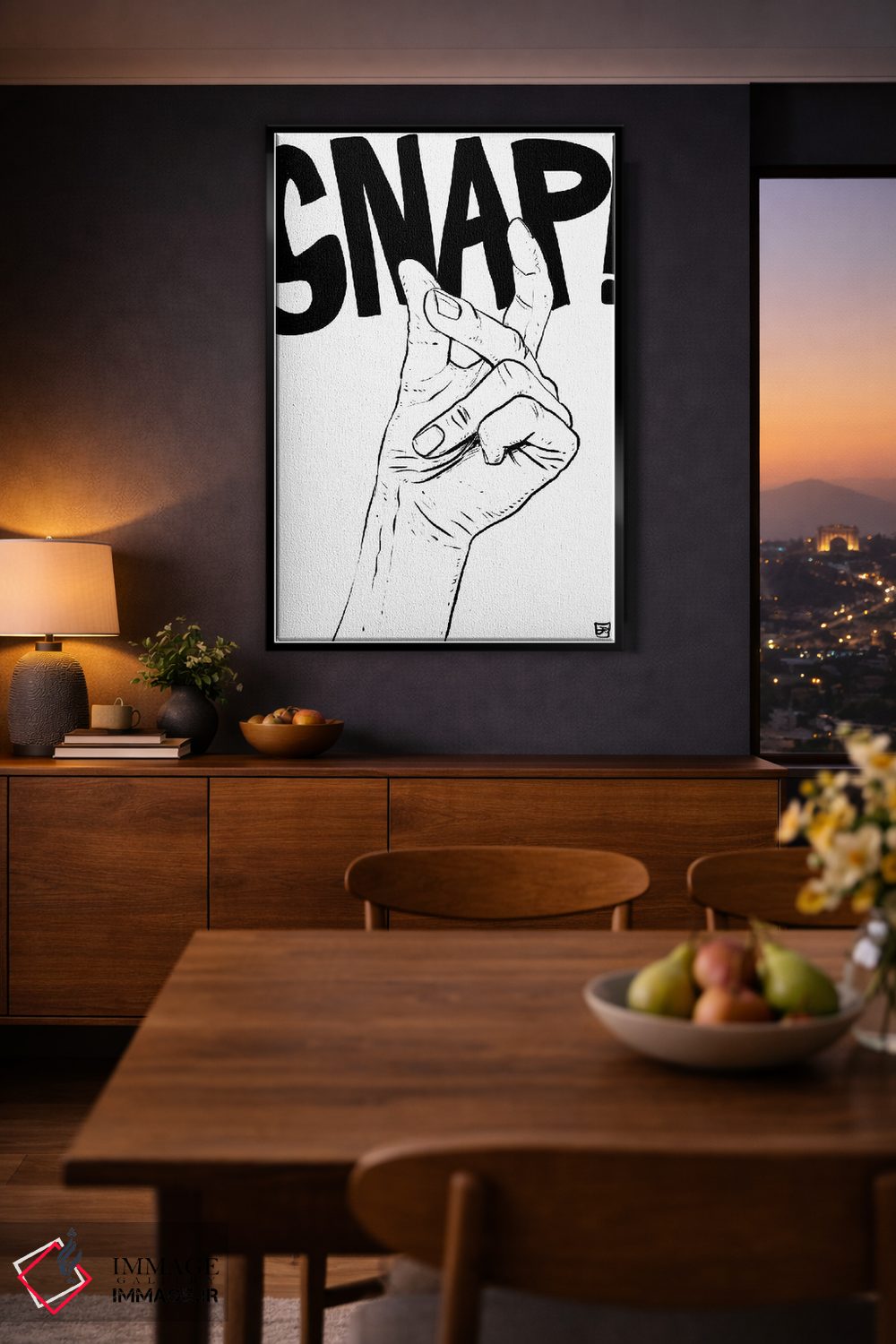 تابلو دکوراتیو ضربه! اثر جوزپه کریستیانو - D2B