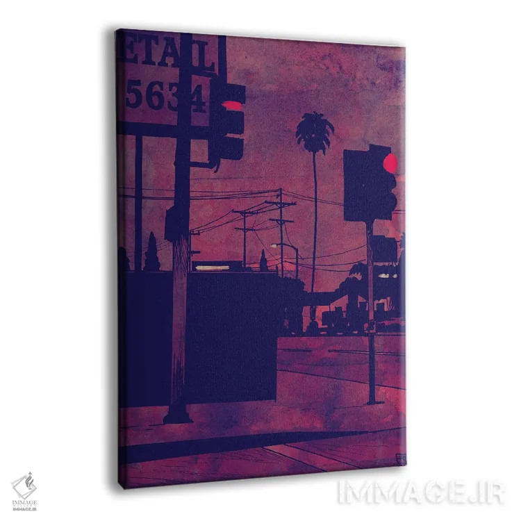 تابلو مینیمال گوشه خیابان اثر جوزپه کریستیانو - نمای پرسپکتیو محصول