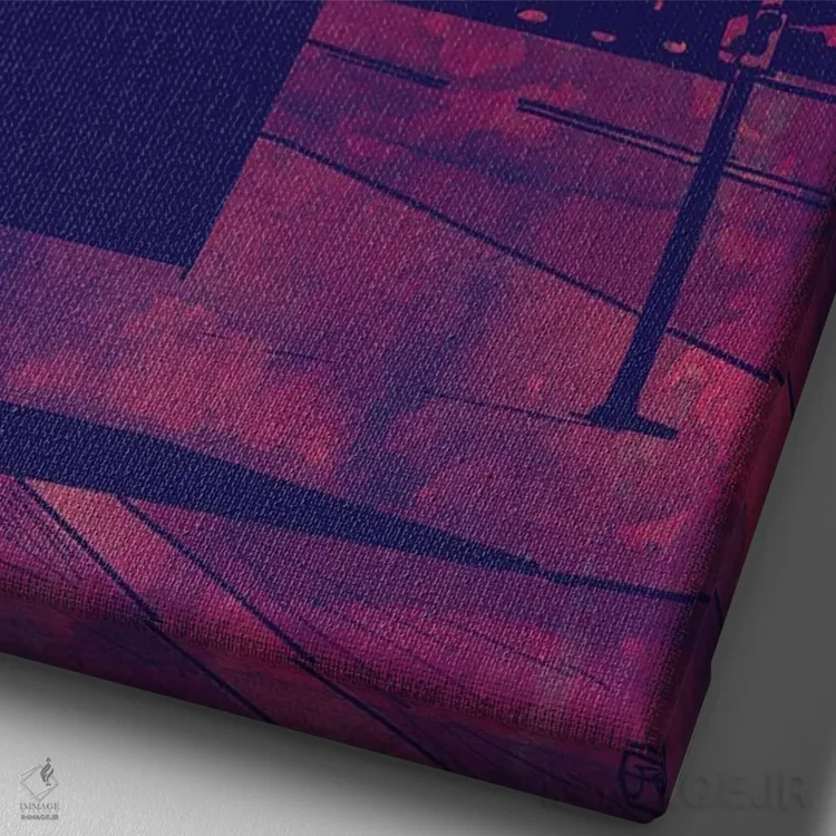 تابلو مینیمال گوشه خیابان اثر جوزپه کریستیانو - نمای نزدیک بافت بوم