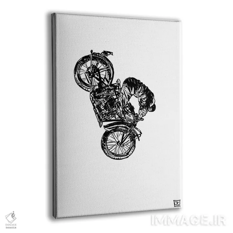 تابلو مینیمال حرکت نمایشی اثر جوزپه کریستیانو - نمای پرسپکتیو محصول