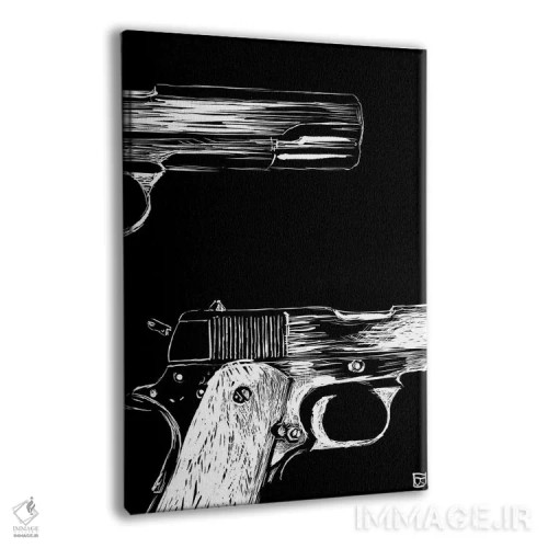 تابلو مینیمال اکشن به سبک پالپ ۲ اثر جوزپه کریستیانو - نمای پرسپکتیو محصول