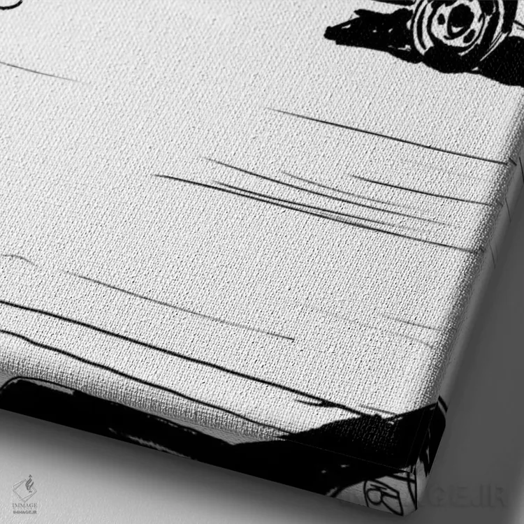 تابلو مینیمال فقط گردش به راست اثر جوزپه کریستیانو - نمای نزدیک بافت بوم