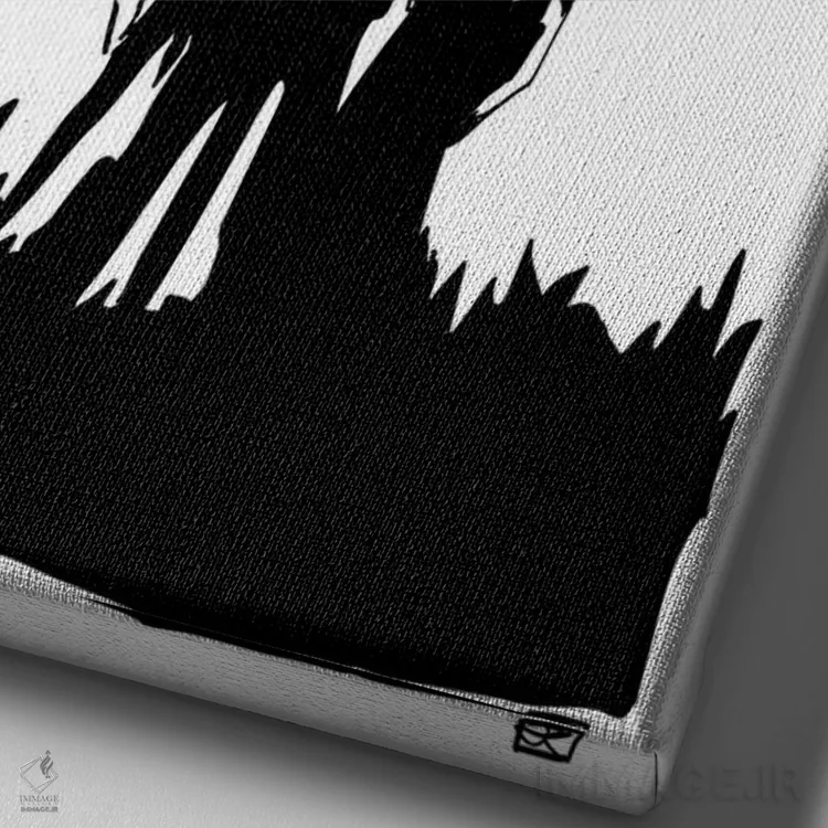 تابلو دکوراتیو هنر نوآر ۳ اثر جوزپه کریستیانو - نمای نزدیک بافت بوم