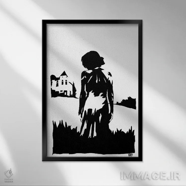 تابلو دکوراتیو هنر نوآر ۳ اثر جوزپه کریستیانو - نمای قابدار مشکی