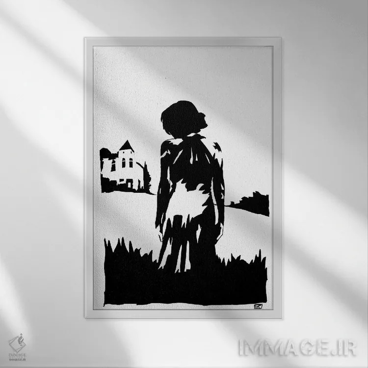 تابلو دکوراتیو هنر نوآر ۳ اثر جوزپه کریستیانو - نمای قابدار سفید