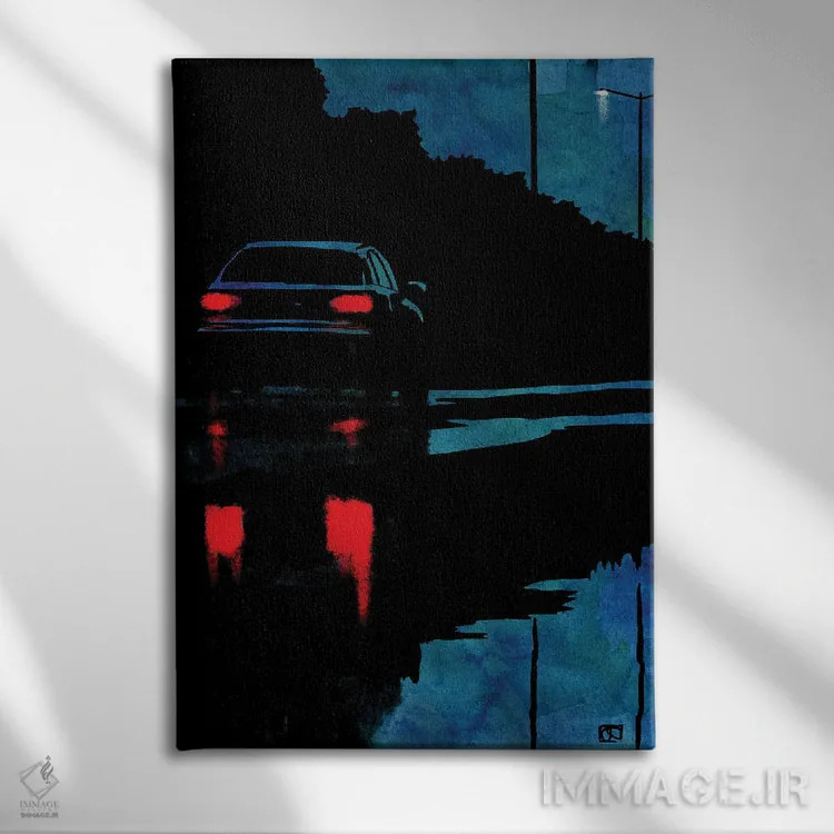 تابلو مینیمال انتظار ۴ اثر جوزپه کریستیانو - نمای روبهرو روی دیوار