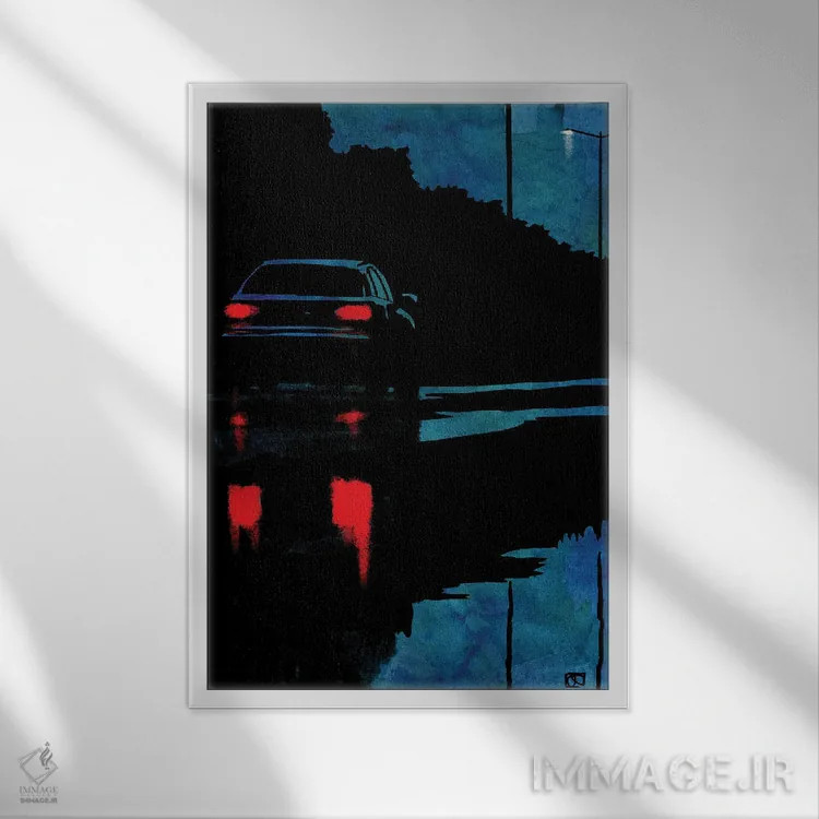 تابلو مینیمال انتظار ۴ اثر جوزپه کریستیانو - نمای قابدار سفید