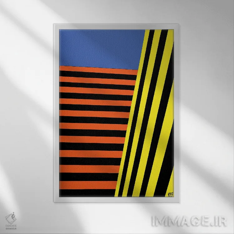 تابلو دکوراتیو میامی ۸ اثر جوزپه کریستیانو - نمای قابدار سفید