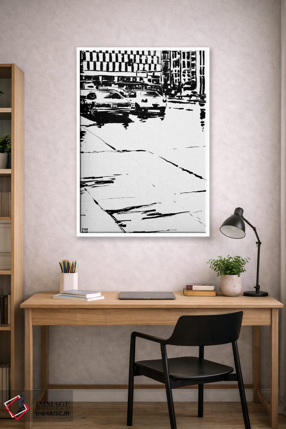 تابلو مینیمال باران می بارد اثر جوزپه کریستیانو - D1W