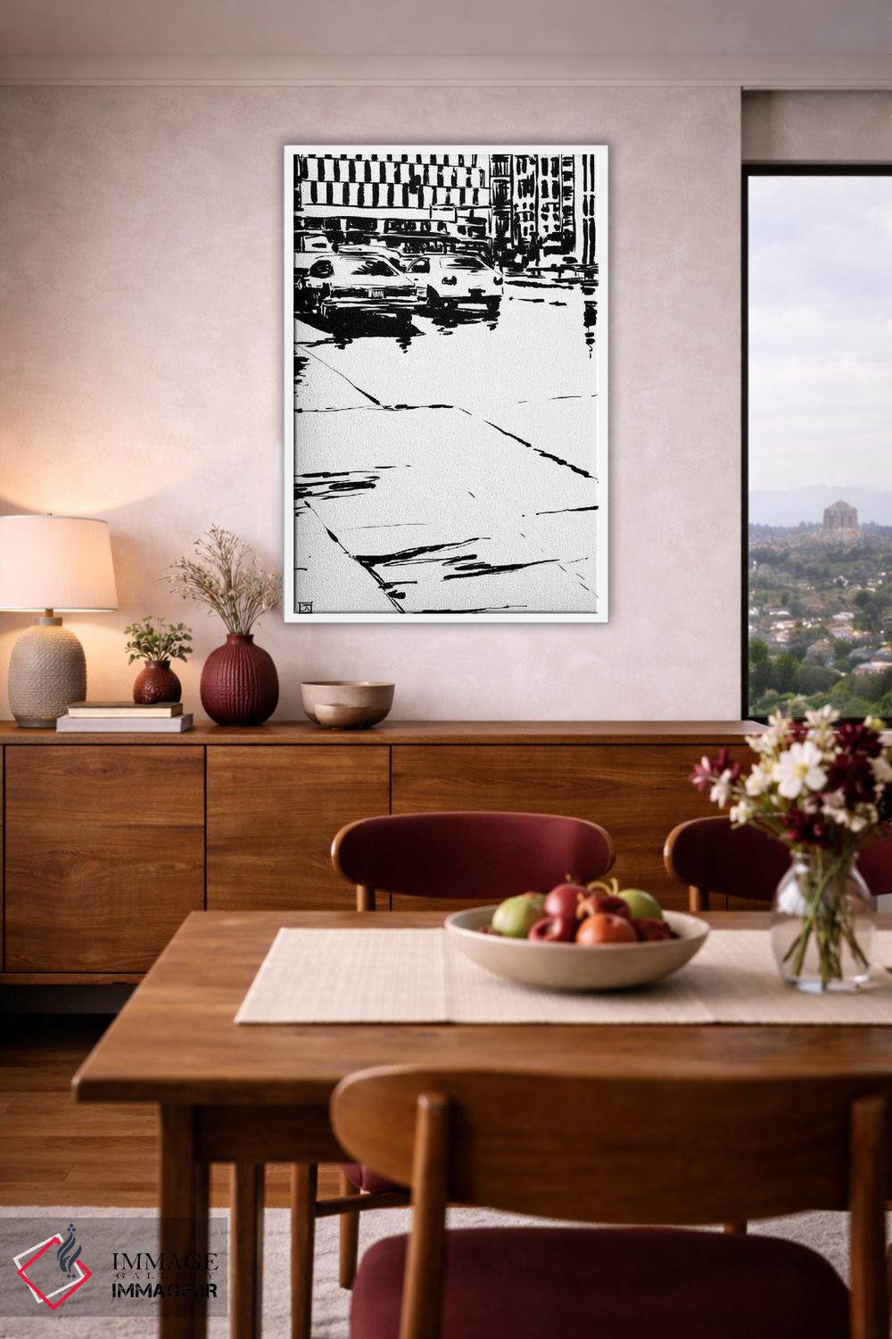 تابلو مینیمال باران می بارد اثر جوزپه کریستیانو - D4W