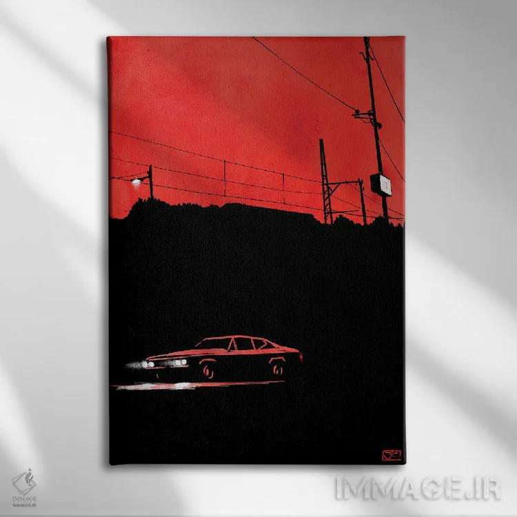 تابلو مینیمال انتظار ۶ اثر جوزپه کریستیانو - نمای روبهرو روی دیوار