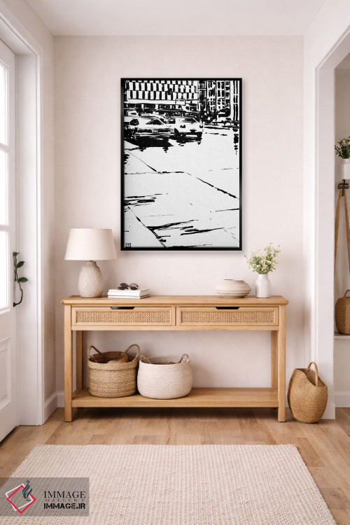 تابلو مینیمال باران می بارد اثر جوزپه کریستیانو - D5B