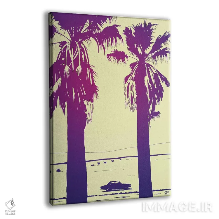 تابلو دکوراتیو نخل ها اثر جوزپه کریستیانو - نمای پرسپکتیو محصول