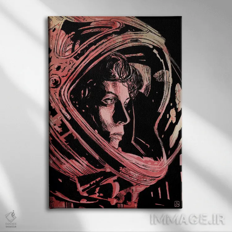 تابلو دکوراتیو بیگانگان اثر جوزپه کریستیانو - نمای روبهرو روی دیوار