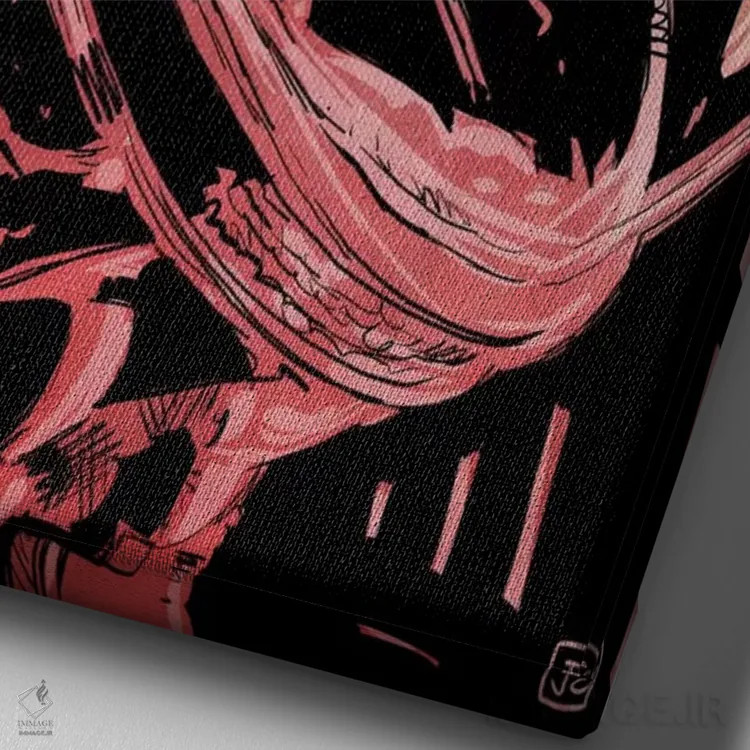 تابلو دکوراتیو بیگانگان اثر جوزپه کریستیانو - نمای نزدیک بافت بوم