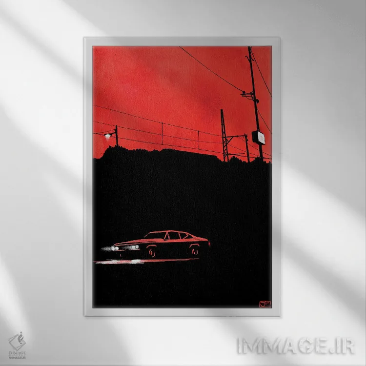 تابلو مینیمال انتظار ۶ اثر جوزپه کریستیانو - نمای قابدار سفید