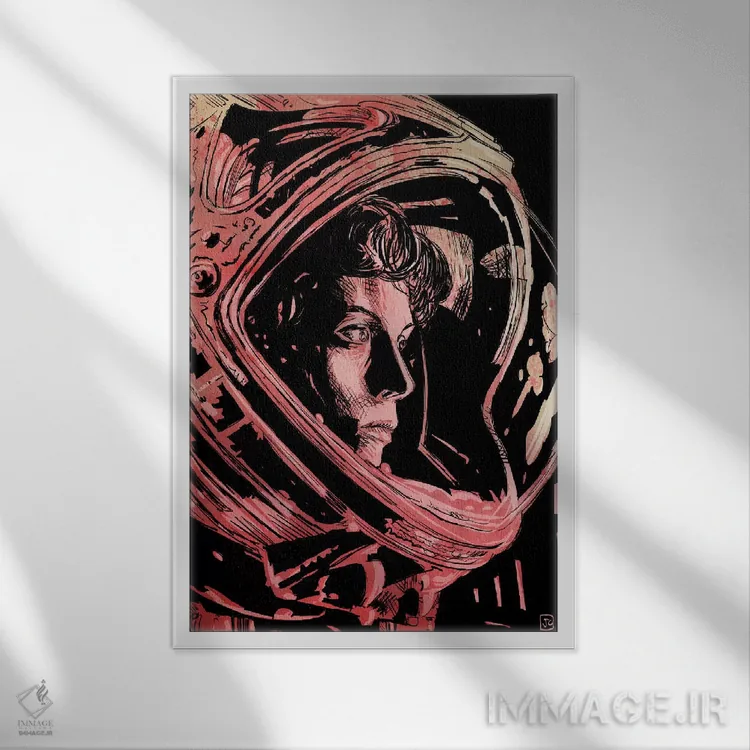 تابلو دکوراتیو بیگانگان اثر جوزپه کریستیانو - نمای قابدار سفید