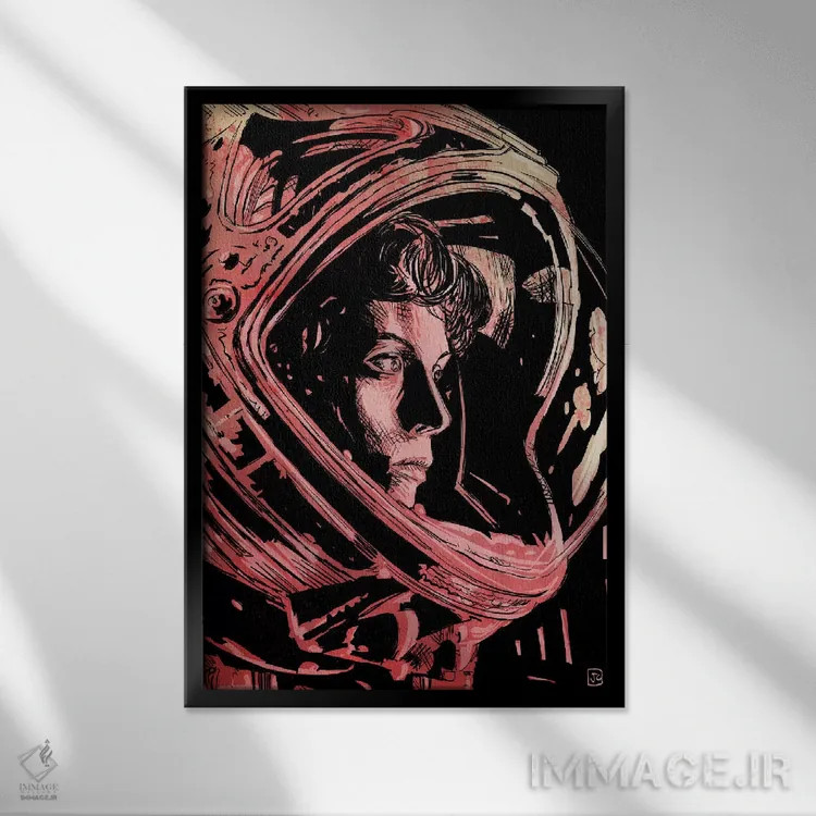 تابلو دکوراتیو بیگانگان اثر جوزپه کریستیانو - نمای قابدار مشکی