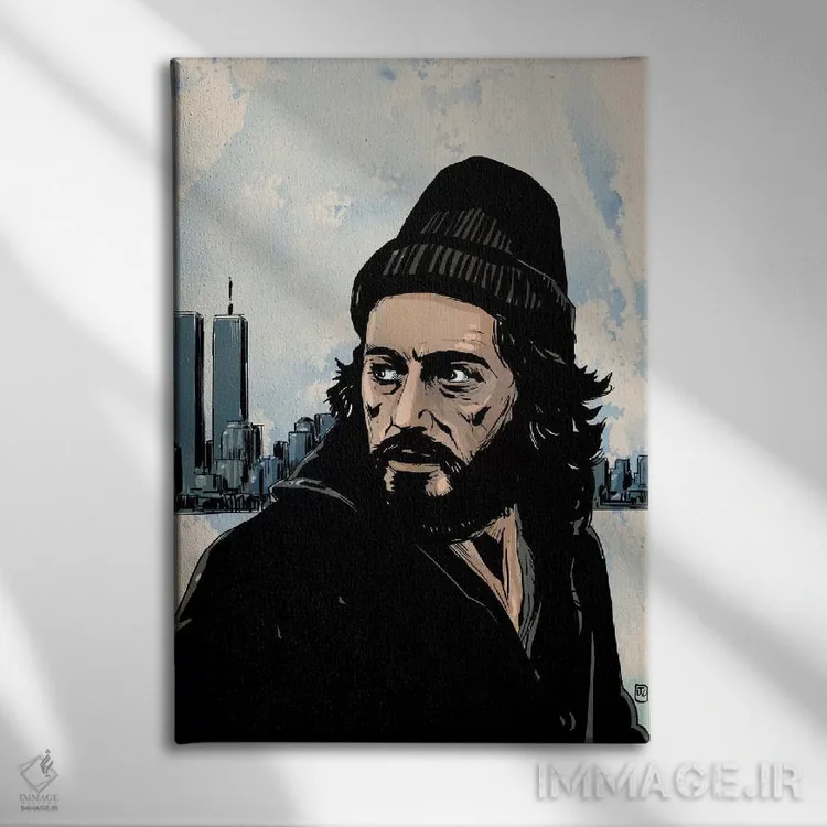 تابلو دکوراتیو سرپیکو: فرانک سرپیکو اثر جوزپه کریستیانو - نمای روبهرو روی دیوار