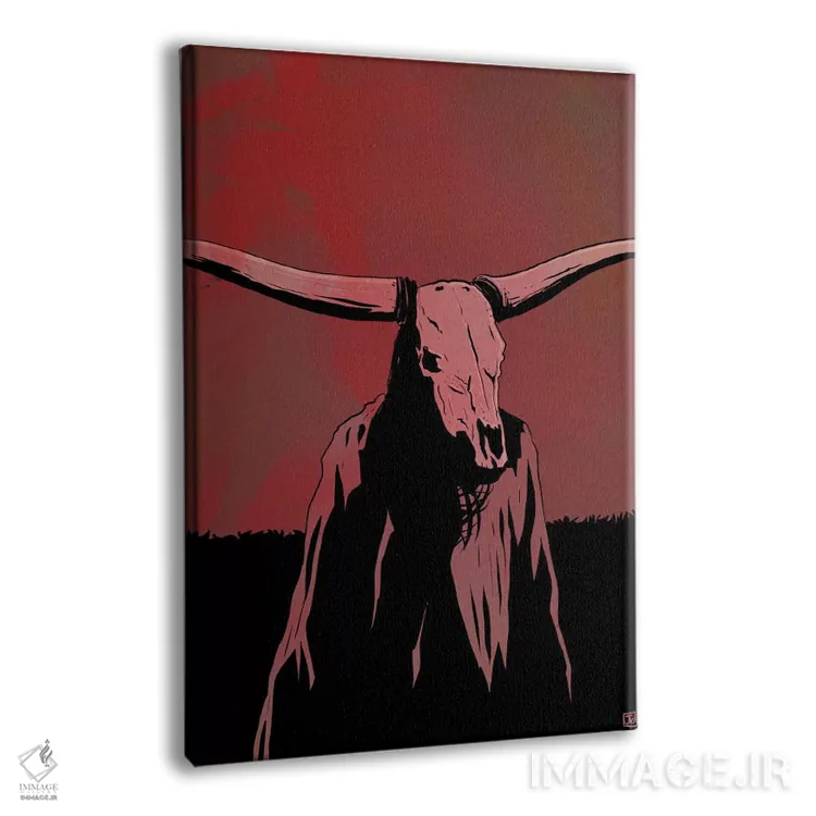 تابلو دکوراتیو جمجمه اثر جوزپه کریستیانو - نمای پرسپکتیو محصول