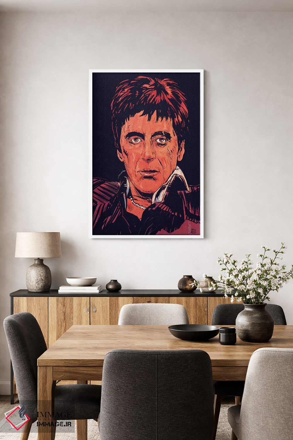 تابلو دکوراتیو صورت زخمی: تونی مونتانا اثر جوزپه کریستیانو - D2W