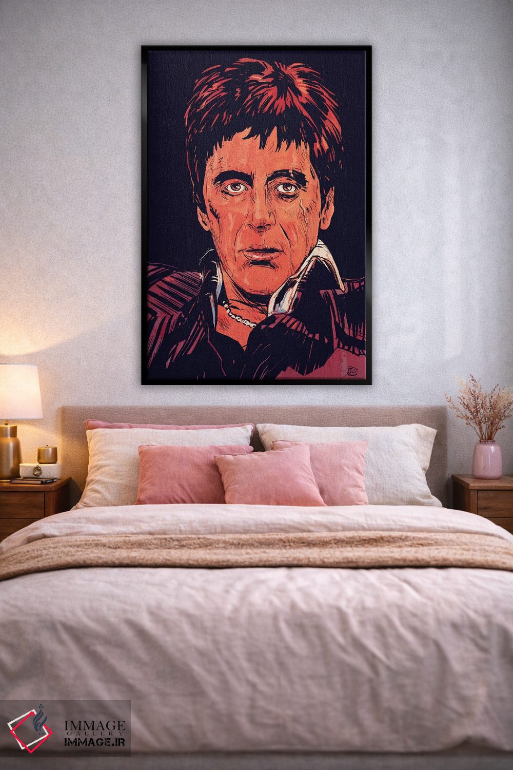 تابلو دکوراتیو صورت زخمی: تونی مونتانا اثر جوزپه کریستیانو - D1B