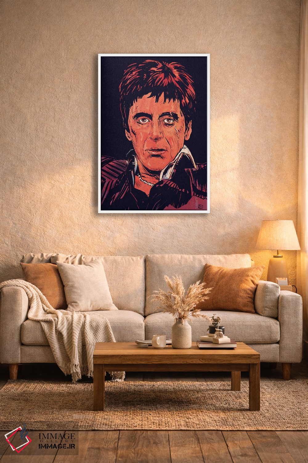 تابلو دکوراتیو صورت زخمی: تونی مونتانا اثر جوزپه کریستیانو - D4W