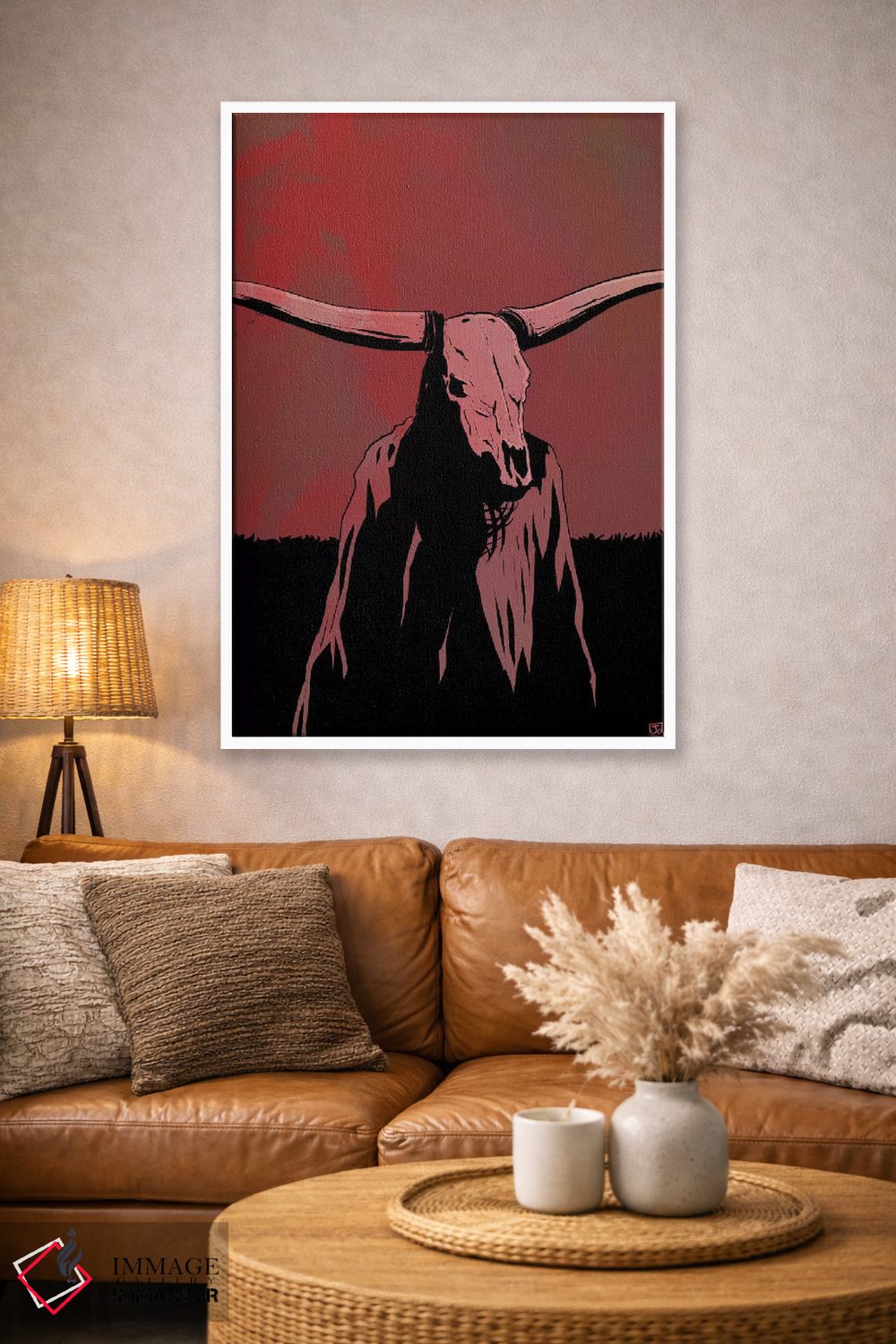 تابلو دکوراتیو جمجمه اثر جوزپه کریستیانو - D3W