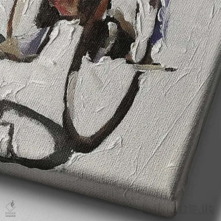 تابلو دکوراتیو همراه پدربزرگ سواری کردن اثر جیمز کوتز - نمای نزدیک بافت بوم