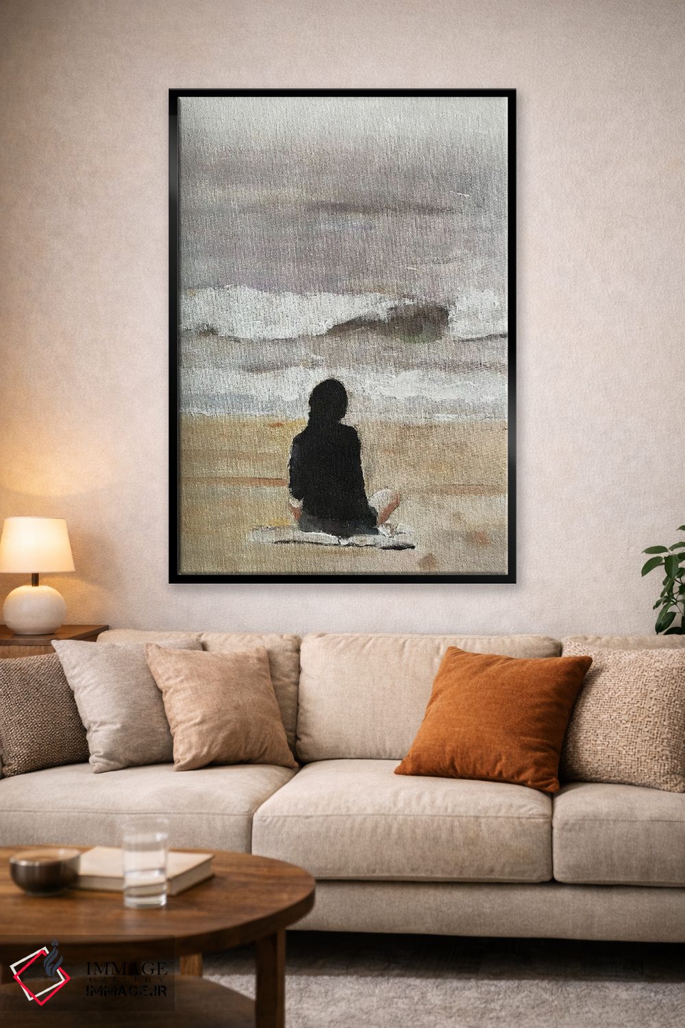 تابلو دکوراتیو مدیتیشن در ساحل اثر جیمز کوتز - D1B