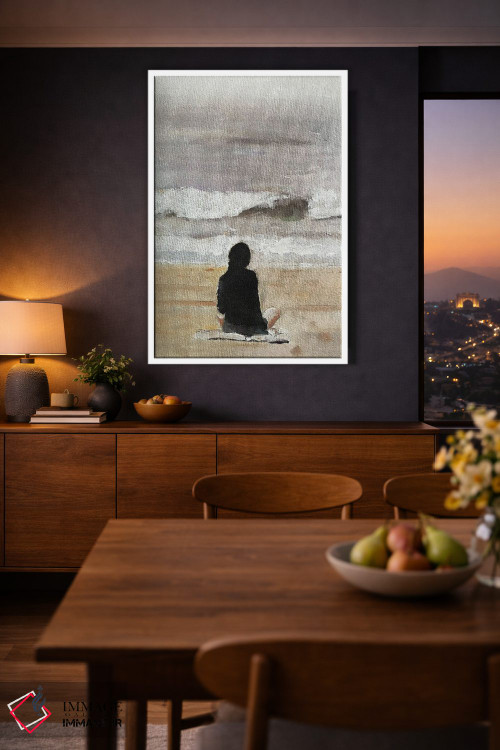 تابلو دکوراتیو مدیتیشن در ساحل اثر جیمز کوتز - D3W