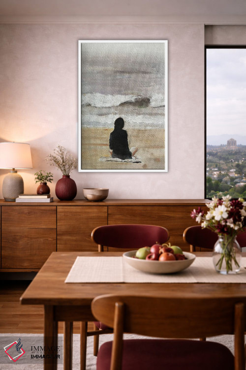 تابلو دکوراتیو مدیتیشن در ساحل اثر جیمز کوتز - D4W