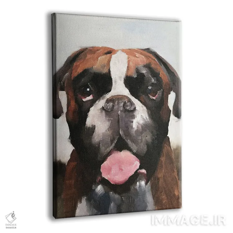 تابلو دکوراتیو سگ بوکسر اثر جیمز کوتز - نمای پرسپکتیو محصول