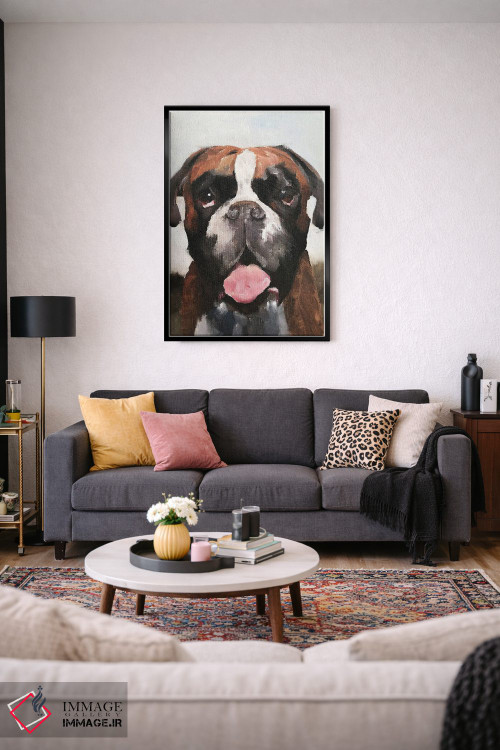 تابلو دکوراتیو سگ بوکسر اثر جیمز کوتز - D3B