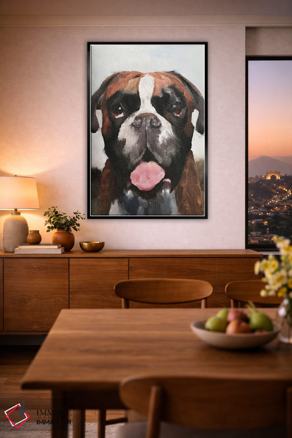 تابلو دکوراتیو سگ بوکسر اثر جیمز کوتز - D2B