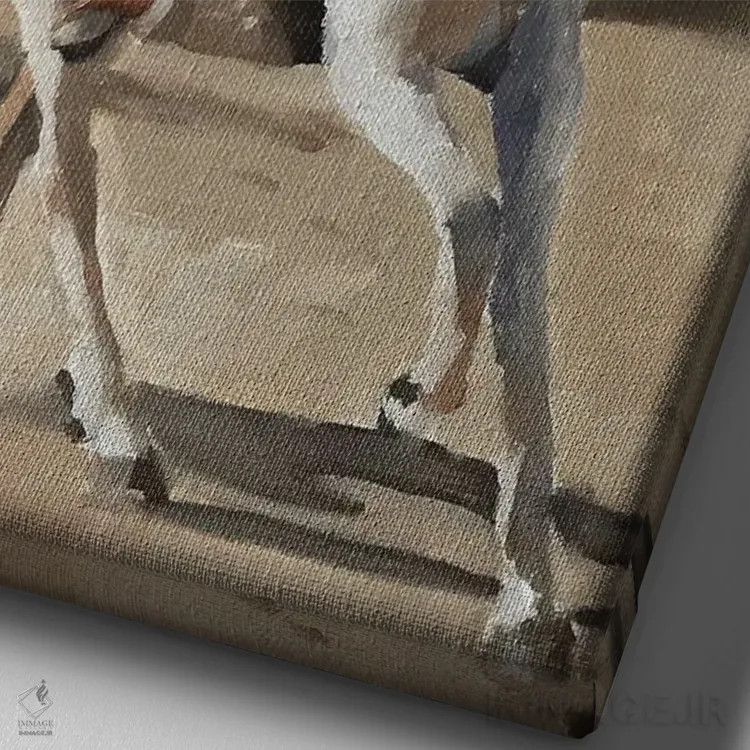 تابلو دکوراتیو کابوی اثر جیمز کوتز - نمای نزدیک بافت بوم